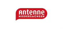 Antenne.niedersachsen.de, телевизор, радиостанция или Интернет-услуги, предлагающие распространение телевидения, радио и интернет-сервисы в Нижней Саксонии, Германия, с логотипом Antenne Niedersachsen.