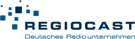 Regiocast Logo, deutsches Radiounternehmen, professionelle Medien- und Nachrichtencoverage, moderne Design, digitale Medien, Deutschland, Radio und Online-News.